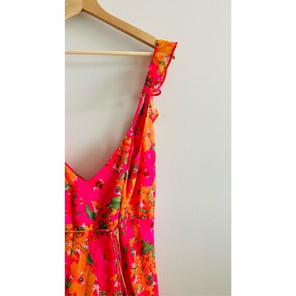 NWT RUMORED Just Like Heaven Maxi Dress – Electric Begonia Floral Size XS $164 - Picture 4 of 11